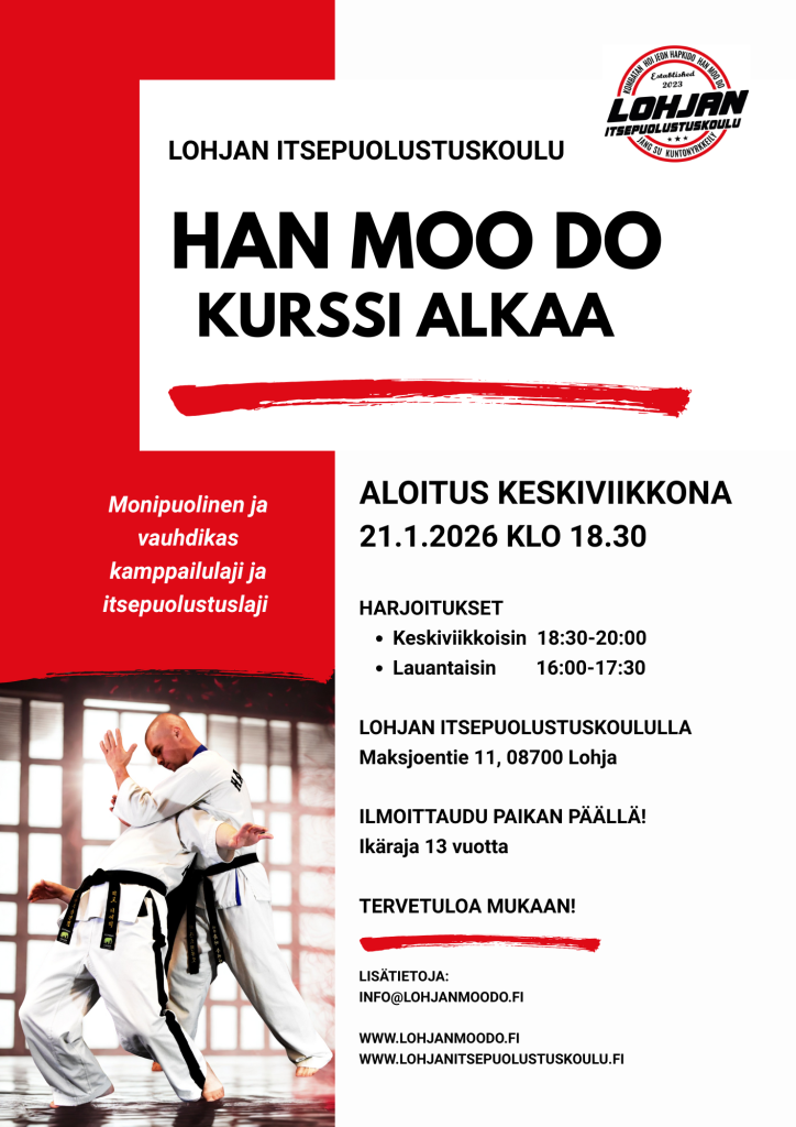 Han Moo Do kurssi alkaa tammikuussa 2026